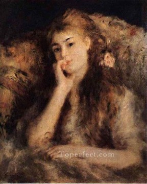 Pierre Auguste Renoir Painting - retrato de una niña Pierre Auguste Renoir
